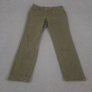 Chico's Jeans Womens 1R US 8R Green Pull On Jegging Ankle Slim Denim Stretch